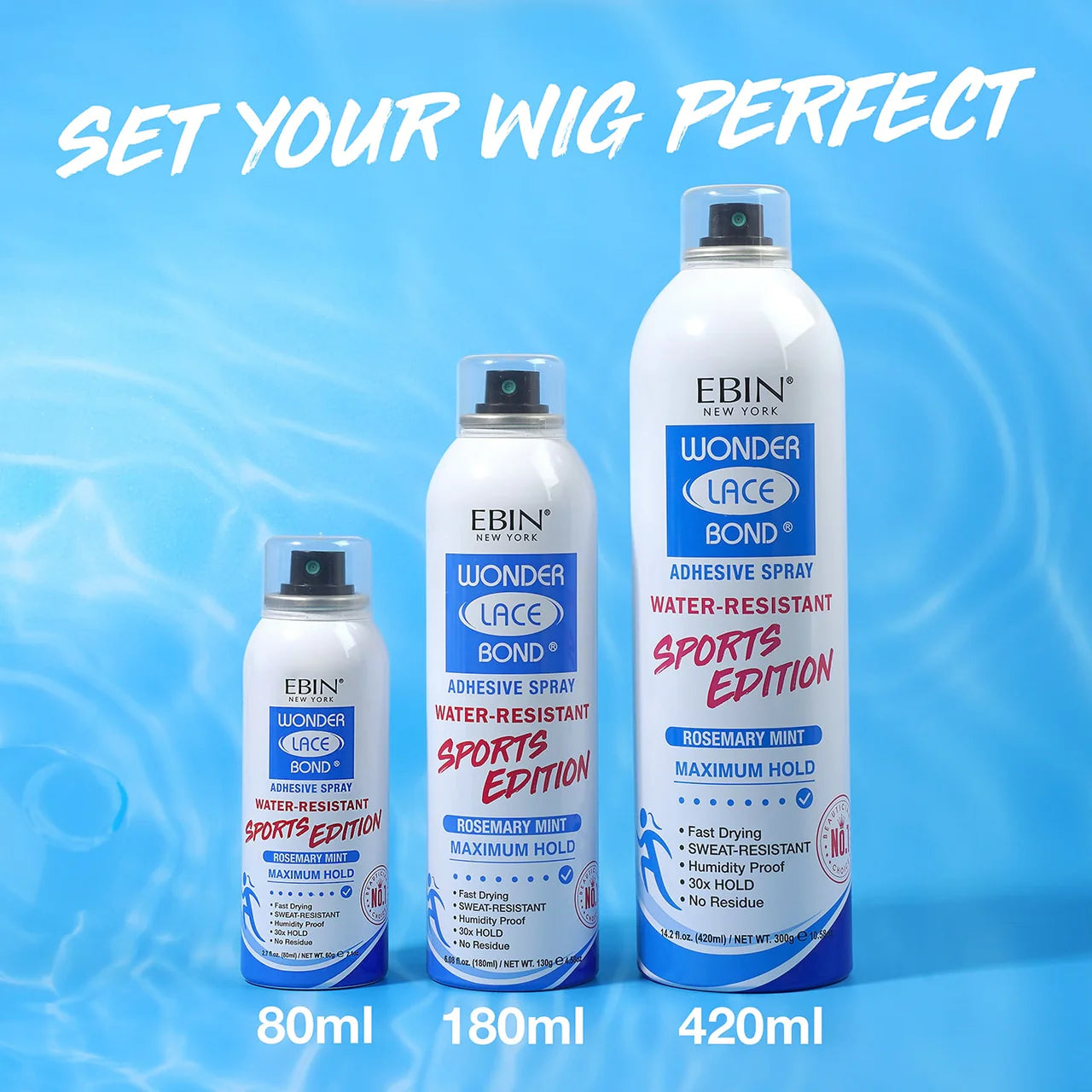 Ebin sports edition lace melt spray max hold 3.38 oz