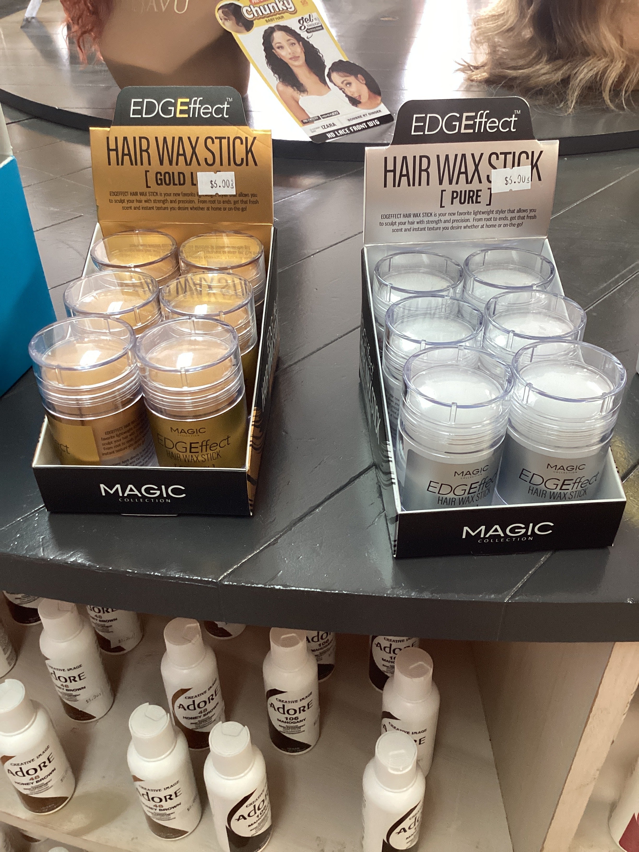 Edge effect wax stick