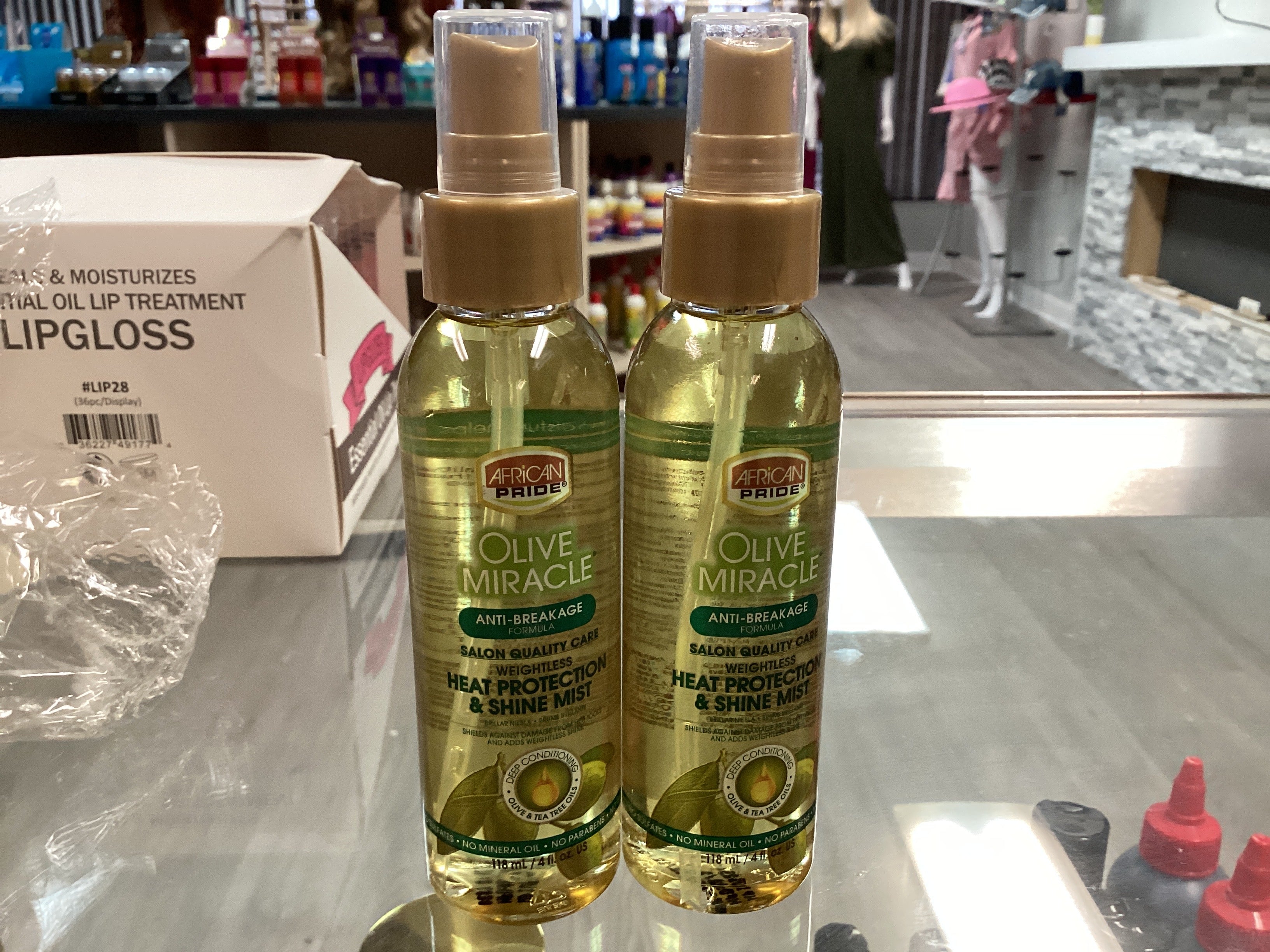 African pride Olive miracle heat protection & shine mist